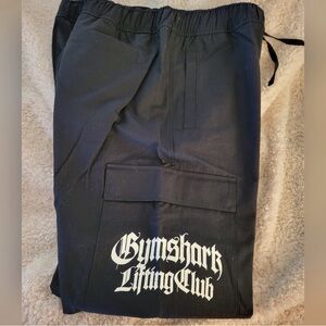 Gymshark Black Cargo Pants with Logo